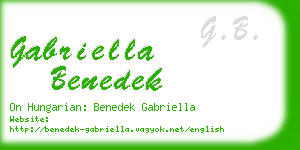 gabriella benedek business card